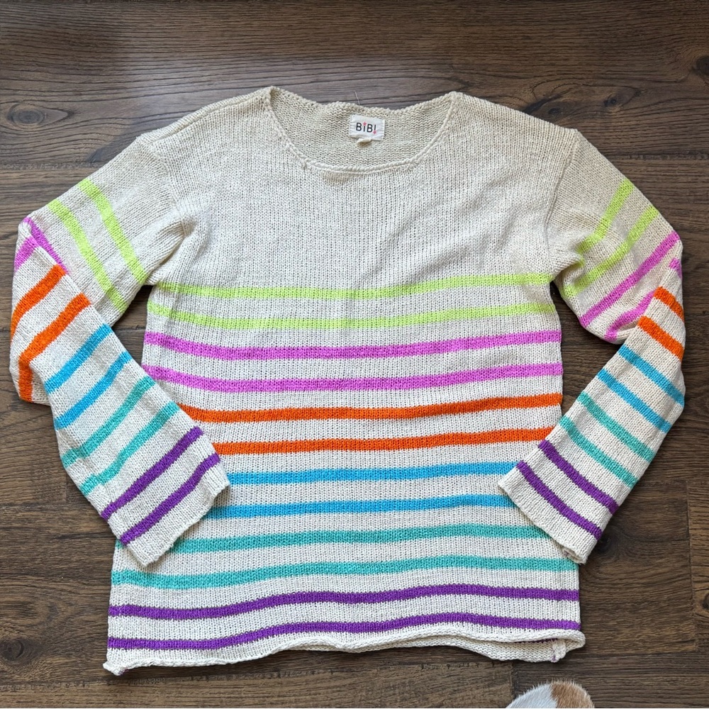 BIBI Women's Multicolor Striped Sweater